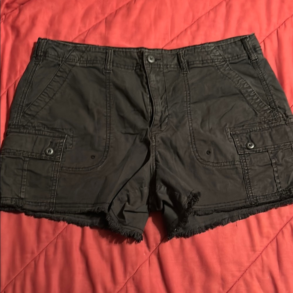 American Eagle Outfitters Black Cargo Shorts